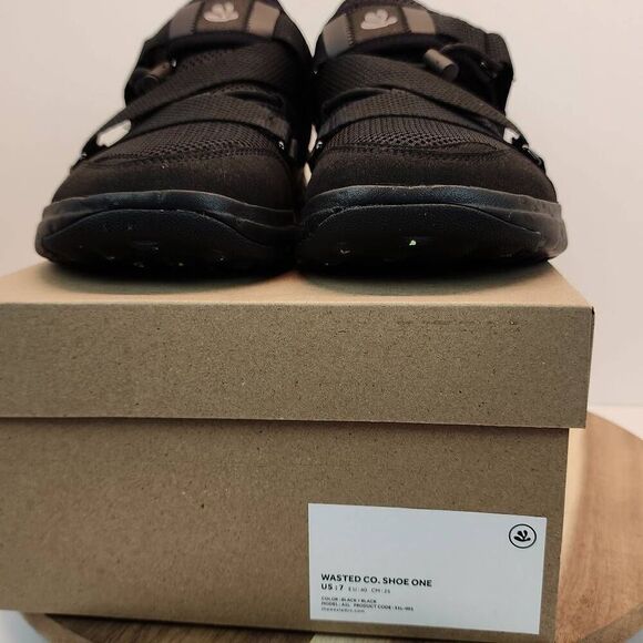 Wasted Collective Shoe One Black Sneakers Mens Size 7 US / 40 EU - Picture 12 of 13